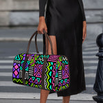 Neon Native Aztec Pattern Print Duffle Bag