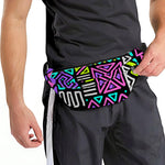 Neon Native Aztec Pattern Print Fanny Pack