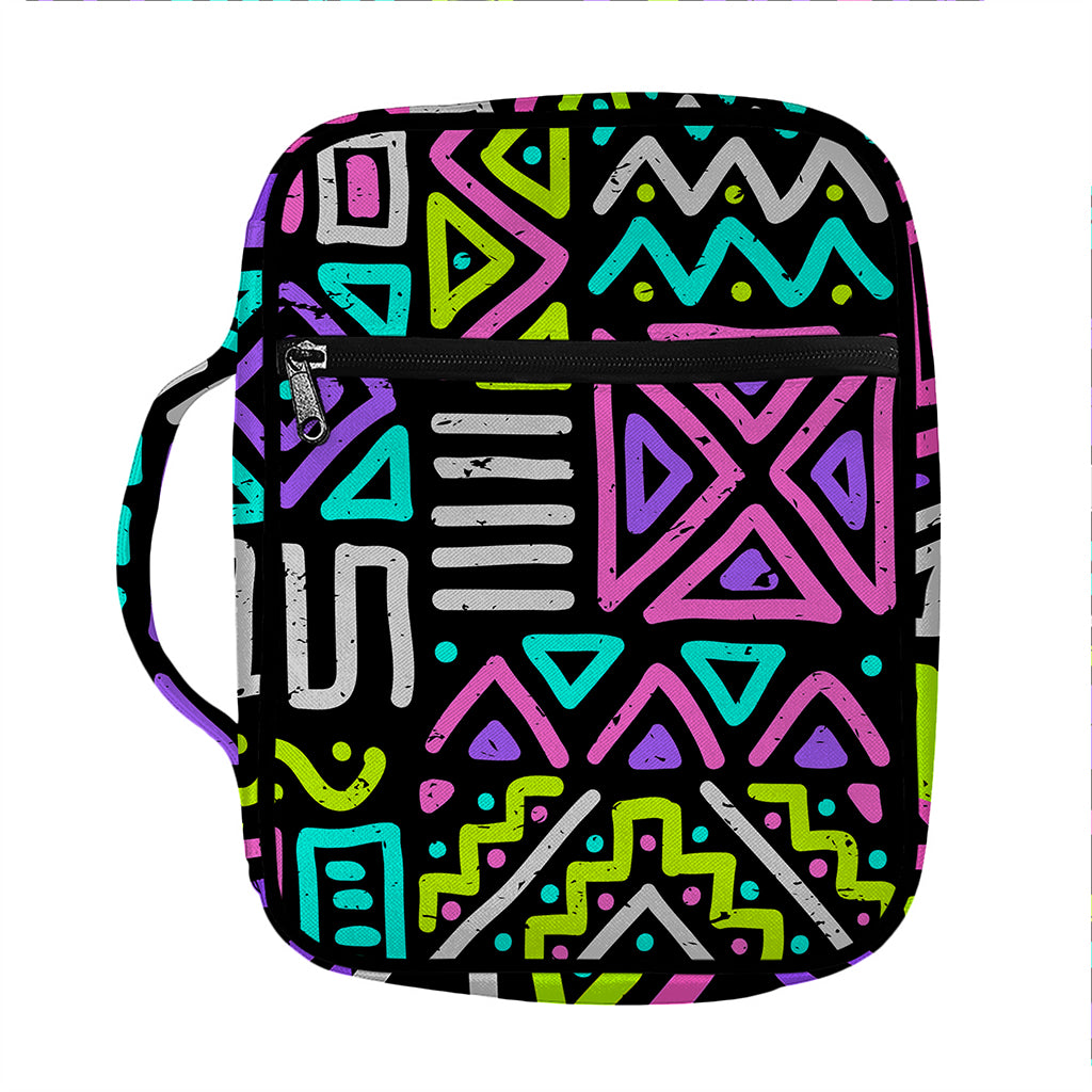 Neon Native Aztec Pattern Print Front Pocket Bible Bag