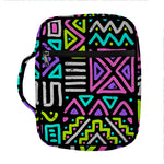 Neon Native Aztec Pattern Print Front Pocket Bible Bag