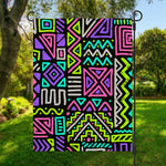 Neon Native Aztec Pattern Print Garden Flag