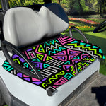Neon Native Aztec Pattern Print Golf Cart Seat Cover