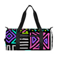 Neon Native Aztec Pattern Print Gym Bag