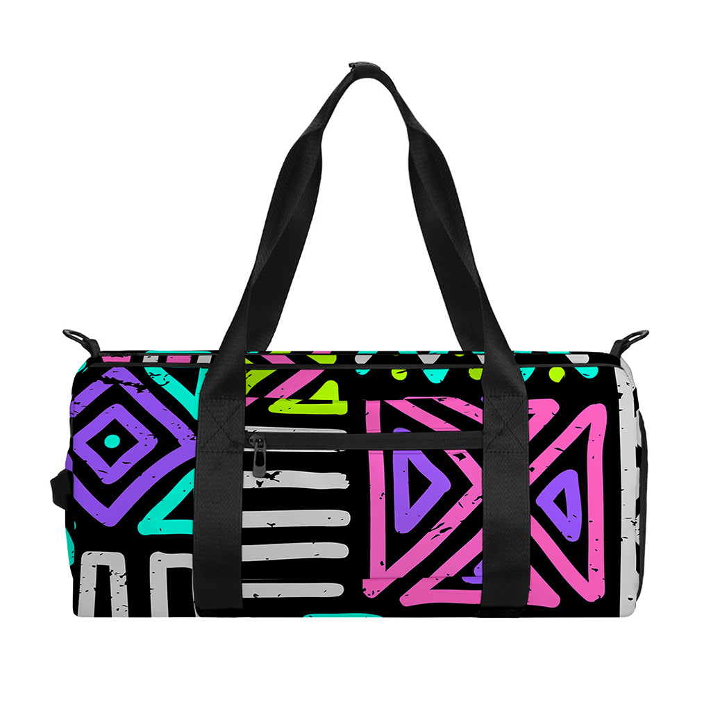 Neon Native Aztec Pattern Print Gym Bag