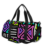 Neon Native Aztec Pattern Print Gym Bag