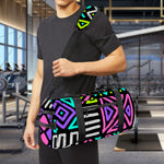 Neon Native Aztec Pattern Print Gym Bag