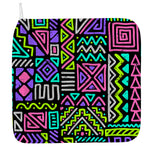 Neon Native Aztec Pattern Print Hand Towel