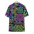 Neon Native Aztec Pattern Print Hawaiian Shirt
