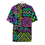 Neon Native Aztec Pattern Print Hawaiian Shirt