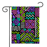 Neon Native Aztec Pattern Print House Flag
