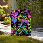 Neon Native Aztec Pattern Print House Flag