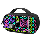 Neon Native Aztec Pattern Print Insulin Cooler Travel Case