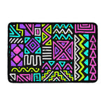 Neon Native Aztec Pattern Print Kitchen Mat