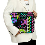Neon Native Aztec Pattern Print Laptop Sleeve