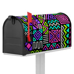 Neon Native Aztec Pattern Print Mailbox Cover