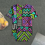 Neon Native Aztec Pattern Print Men's Bodysuit