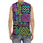 Neon Native Aztec Pattern Print Men's Fitness Tank Top