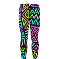 Neon Native Aztec Pattern Print Men's Leggings