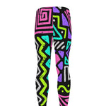 Neon Native Aztec Pattern Print Men's leggings