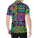 Neon Native Aztec Pattern Print Men's Shirt