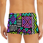 Neon Native Aztec Pattern Print Men's Short Boxer Briefs