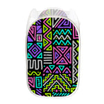 Neon Native Aztec Pattern Print Mesh Laundry Hamper
