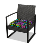 Neon Native Aztec Pattern Print Outdoor Seat Cushion Cover