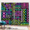 Neon Native Aztec Pattern Print Pencil Pleat Curtains