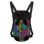 Neon Native Aztec Pattern Print Pet Carrier Backpack