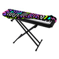 Neon Native Aztec Pattern Print Piano Keyboard Cover