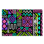 Neon Native Aztec Pattern Print Placemat