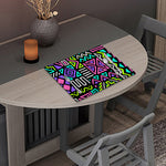 Neon Native Aztec Pattern Print Placemat