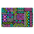 Neon Native Aztec Pattern Print Polyester Doormat