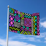 Neon Native Aztec Pattern Print Polyester Flag