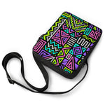 Neon Native Aztec Pattern Print Rectangular Crossbody Bag