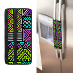 Neon Native Aztec Pattern Print Refrigerator Handle Covers