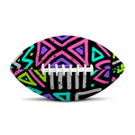 Neon Native Aztec Pattern Print Rugby Ball