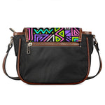 Neon Native Aztec Pattern Print Saddle Bag