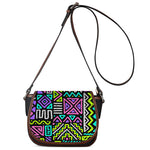 Neon Native Aztec Pattern Print Saddle Bag