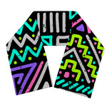 Neon Native Aztec Pattern Print Scarf