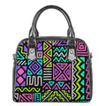 Neon Native Aztec Pattern Print Shoulder Handbag