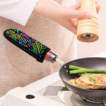 Neon Native Aztec Pattern Print Skillet Handle Cover