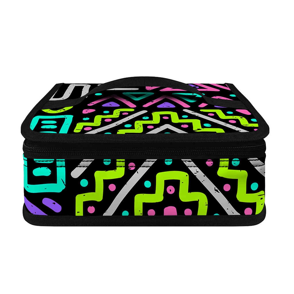 Neon Native Aztec Pattern Print Small Lunch Bag