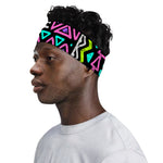 Neon Native Aztec Pattern Print Sports Headband