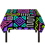 Neon Native Aztec Pattern Print Tablecloth
