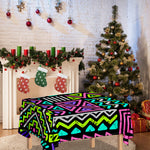 Neon Native Aztec Pattern Print Tablecloth
