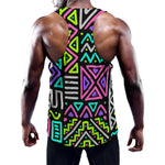 Neon Native Aztec Pattern Print Training Tank Top