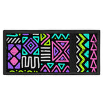 Neon Native Aztec Pattern Print Trifold Wallet