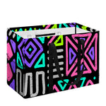 Neon Native Aztec Pattern Print Utility Tote Bag