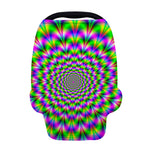 Neon Psychedelic Optical Illusion Baby Seat Cover
